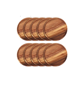 Assiette de chargeur en bois couverts de cuisine ensemble de vaisselle assiette de chargeur en bois qualité supérieure personnaliser emballage expédition rapide - Product Image 3