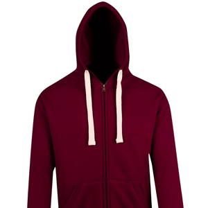 Sweat-shirt à capuche en molleton de coton uni, fermeture éclair, unisexe, vêtements d'hiver, fermeture éclair intégrale, sweat-shirt décontracté, fournisseur en gros - Product Image 3