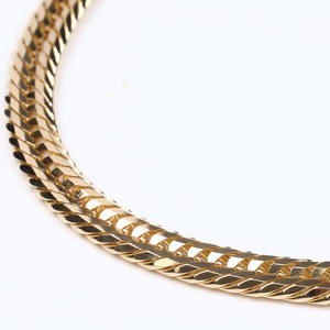 Conjunto de collar de oro tradicional de lujo altamente recomendado Cadenas finas personalizables Joyería hermosa única a granel - Product Image 2