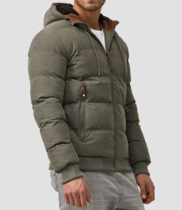 Chaqueta de Invierno de Último Diseño, Cálida para Exteriores, 100% Poliéster, con Capucha Abultada, Estilo Holgado para Hombre - Product Image 5