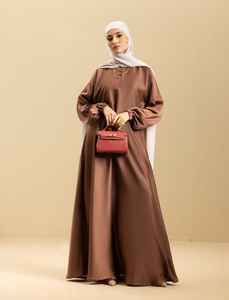 Abaya Informal Moderna para Mujer, Cómoda, Ligera, Transpirable, Antiarrugas, de Manga Larga, de Secado Rápido, Color Sólido, la Más Vendida - Product Image 5