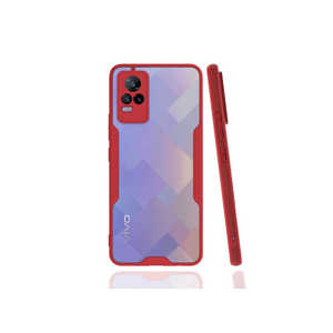 ซาฟา พาร์เฟอ์เคสซิลิโคนอ่อนนุ่มสำหรับวีโว่ V21E Y19 A34-อุปกรณ์เสริมเคสสีแดงคุณภาพระดับพรีเมียม - Product Image 1