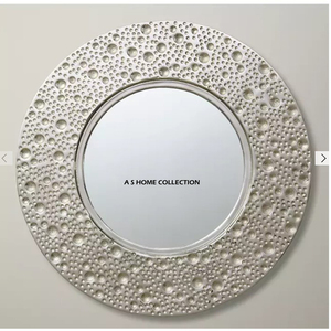 Aluminum Metal <b>Round</b> Shape Latest Look Design <b>Gold</b> Plated <b>Wall</b> <b>Mirror</b> Modern Look <b>Wall</b> Mounted - Product Image 6