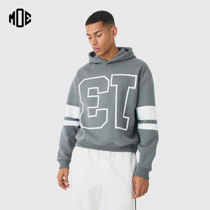 Sudaderas con capucha holgadas de gran tamaño con logotipo personalizado grueso y pesado, forro polar de algodón térmico con hombros caídos 400 450 500GSM, sudaderas con capucha para hombre - Product Image 1