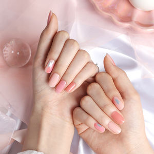 ShineB Gel Bandes À Ongles #45823 Sucre Métal Gel ongles autocollants Peau Rose Couleur Hologramme Métal auto nail art fabriqué en corée oem odm - Product Image 3