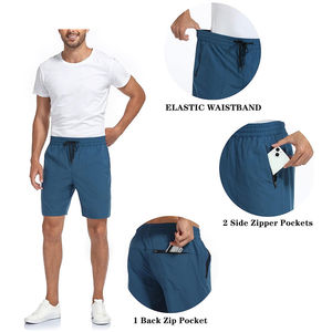 Pantalones Cortos Deportivos Personalizados para Hombre con Bolsillos, 100% Algodón, Transpirables, Diseño Sólido Informal, en Oferta - Product Image 4