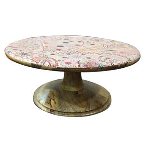 Soporte para servir pasteles de frutas con forma redonda, muy vendido, para Navidad, cumpleaños y bodas, con acabado brillante en esmalte, soporte redondo para pasteles. - Product Image 1