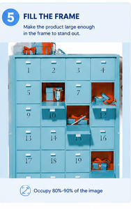 Custom Blue 24 Days Advent <b>Calendar</b> Box with Drawers Rigid Cardboard Christmas Blind Box Mystery Gift Packaging Wholesale - Product Image 5
