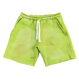 Streetwear haute qualité 100% coton éponge française Men'Short Logo personnalisé Gym sport soleil délavé cordon court pour unisexe - Product Image 3