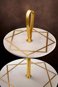 Soporte de repostería de 3 niveles de mármol decorativo personalizado al por mayor hecho a mano por fabricantes indios - Product Image 3