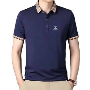 Polo de alta calidad para hombre al por mayor superior para ropa informal, Camisa de algodón 100%, polos transpirables de talla grande para hombre - Product Image 1