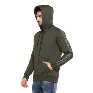 Sweats à capuche zippés pour adultes teints unis cagoules de sport coupe ajustée en manches longues chandails réguliers ajustés pour les jeunes - Product Image 4