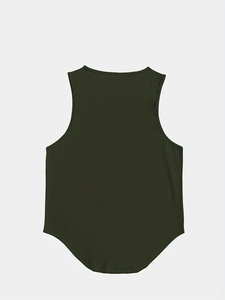 Camiseta sin mangas de algodón/fibra de bambú XL para hombre, chaleco de Fitness de estilo callejero sin mangas, camiseta de gimnasio de Color sólido para correr - Product Image 4