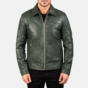 Chaqueta de Cuero al por Mayor para Hombre 2026, Chaqueta de Cuero Genuino Personalizada, Estilo Motero, Ropa de Calle, Chaqueta de Moda para Hombre - Product Image 3