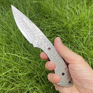 Fd414 thả tip không hàn VG10 cố định dao lưỡi khoảng trống đầy đủ tang mài sắc Damascus trống lưỡi để bán tùy chỉnh dao làm - Product Image 5