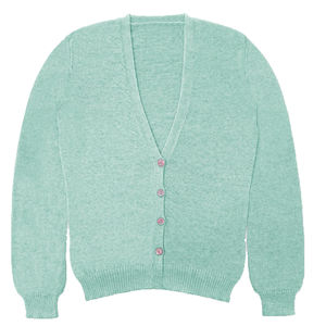 Suéter de Punto con Cuello en V y Logotipo de Chenilla, Material 7GG, para Mujer, Talla Grande, Invierno, con Parches Bordados, Estilo Fraternidad - Product Image 5