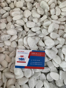 NATURAL SMOOTH SNOW WHITE PEBBLE STONES BRING STYLE TO DIY DECOR PROJECTS CRYSTAL WHITE PEBBLE <b>STONE</b> - Product Image 6