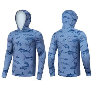 Chemise à capuche de pêche à manches longues, légère, respirante, anti-UV UPF50, imprimée par sublimation, taille plus - Product Image 6