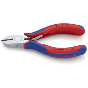 Alicates de Corte Diagonal Knipex con Empuñaduras Multicomponentes Cromadas para Mayor Comodidad y Durabilidad - Product Image 1