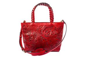 Sac à main en cuir La Maria, ciselé à la main, fabriqué artisanallement avec une qualité supérieure et une bandoulière, poignée tressée à la main - Product Image 4