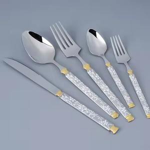 Juego de Cubiertos de Metal, Cuchillo, Tenedor, Cuchara, Juego de Cubiertos de Acero Inoxidable con Mango Único, Juego de Cubiertos Plateados - Product Image 6