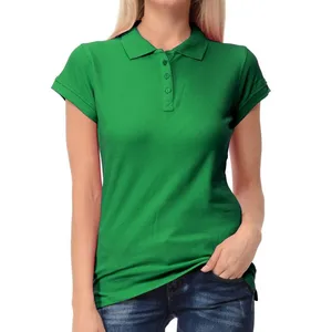 Women Short Sleeve Slim Fit Polo Shirt 100% Cotton Top Design High Quality Women Summer Shorts Sleeves Shirts