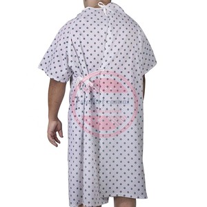 Venta al por mayor de batas personalizadas de hospital Gowm cuello redondo para pacientes - Product Image 6