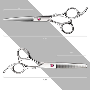 Tijeras profesionales de peluquería de acero japonés Damasco negro de 6,0 pulgadas, maquinilla de afeitar, tijeras de corte de adelgazamiento, barra - Product Image 4