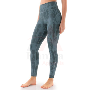 Pantalones cortos de Yoga sólidos de cintura alta tela de poliéster suave 180 GSM cuatro vías estiramiento a prueba de viento transpirable sin costuras pantalones cortos de mujer Hamza - Product Image 1