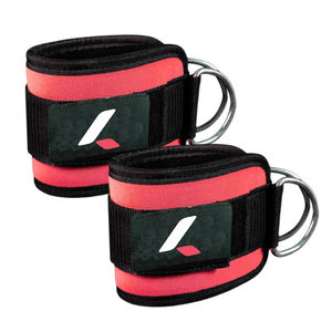 Sangle de cheville rouge pour machine à câbles, attache de cheville pour exercices de kickbacks pour les jambes - Product Image 1