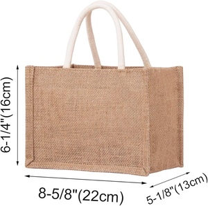 Bolsas de compras de yute compostables y seguras para el medio ambiente, sin plástico, compra a granel, cordón reutilizable para uso en supermercados - Product Image 3