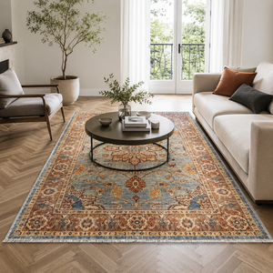 <b>Rug</b> Weavers RW3034 Kayseri Denim Traditional Washable <b>Rug</b> Dropshipping Wholesale Washable Chenille 10 Sizes - Product Image 2