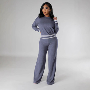 PASUXI Set di moda <span class=keywords><strong>donna</strong></span> personalizzato maglia larga Top e pantaloni eleganti abiti da <span class=keywords><strong>donna</strong></span> <span class=keywords><strong>taglie</strong></span> forti Casual 2 pezzi Set <span class=keywords><strong>donna</strong></span> - Product Image 2