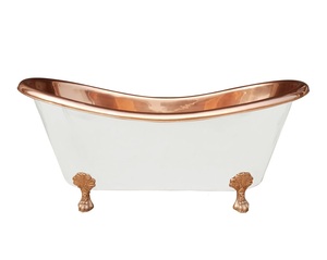 Baignoire pour pieds en argile du fabricant Nouvelle baignoire en cuivre finie Artisanat Baignoire en cuivre de l'Inde Baignoire pour salles de bain - Product Image 5