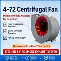 Ventilateur centrifuge industriel 4-72 pour cuisine, souffleur d'extraction haute température, ventilation de fumée 220V 380V
