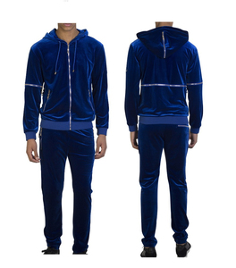 Ensemble de survêtement pour homme avec logo brodé personnalisé, veste à capuche, pantalon, coupe régulière, jogging, 100% coton, respirant, léger, hiver - Product Image 1