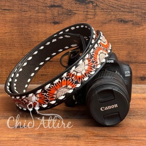 Nouveau cuir usiné à la main réglable à dégagement rapide Micro sangle de caméra unique bandoulière en cuir de vache personnalisable pour appareils photo - Product Image 1