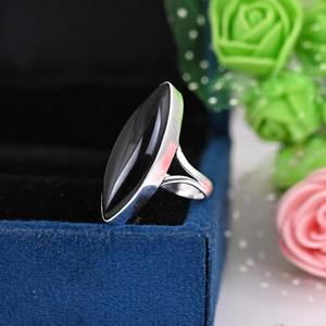 925 bague classique en argent massif bijoux pour femmes 925 argent Sterling noir Onyx pierre précieuse Style Boho bague faite à la main cadeau pour maman - Product Image 3