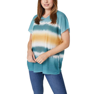 Camiseta extragrande de alta calidad para mujer, Camiseta con estampado personalizado de logotipo de talla grande, estilo informal de ocio, diseño sencillo en blanco para el verano - Product Image 5