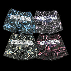 กางเกงขาสั้นสตรีทแวร์ลายซับลิเมชั่นหลากสีสัน ดีไซน์ล่าสุดสำหรับบาสเกตบอล รับผลิตแบบ OEM/ODM - Product Image 3
