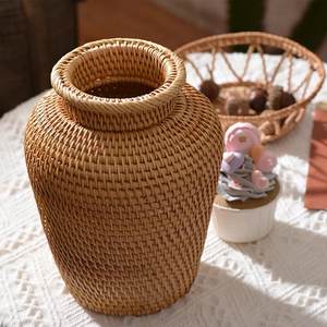 Best Selling Nordic <b>Vase</b> <b>Small</b> <b>Flower</b> Rattan <b>Vases</b> for Table Decoration Center Pieces - Product Image 3