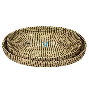 Gran oferta bandeja otomana Top Serveware Seagrass agua Jacinto bandeja despensa organizador para el hogar - Product Image 3