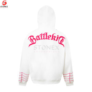 Meilleur fournisseur du Pakistan Vente en gros 100% coton Spider Flock Sweat à capuche brodé pour l'hiver Motif lettre - Product Image 6