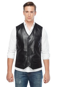 Chaleco de cuero para hombre de alta calidad con diseño personalizado 2025, ropa exterior transpirable para invierno a precio mayorista - Product Image 4
