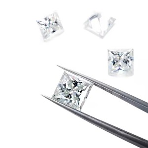 Princess Cut Lab Created VS1 E Color Engagement Ring <b>Cushion</b> Cut Ethical Choice for Fine Jewelry Designers Premium Accessories - Product Image 1