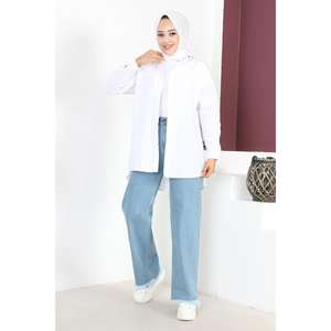 Pantalon en jean décontracté Mega Merchant avec détails à franges, matière Spandex/Polyester, coupe classique - Product Image 5