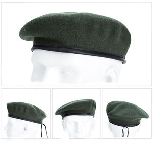 Chapeaux béret au design unique Logo personnalisé Chapeaux béret universels Chapeau béret en coton uni avec logo personnalisé - Product Image 3