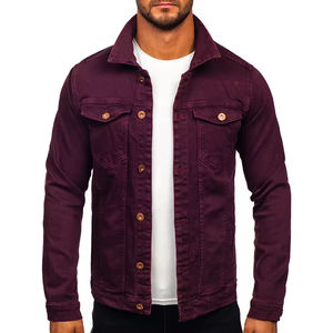 Vente directe d'usine Veste en jean lourde Prix Services OEM Conception de logo personnalisé Veste en jean vintage pour homme - Product Image 1
