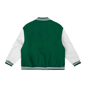 Hombres en blanco logotipo personalizado parches bordado Varsity Letterman chaquetas Vintage en blanco Varsity chaqueta mujer béisbol OEM Streetwear - Product Image 2