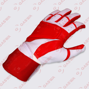 Guantes de bateo de puño largo con combinación de colores rojo y blanco para béisbol, precio de fábrica, guantes de bateo de béisbol y softbol de alta calidad - Product Image 1